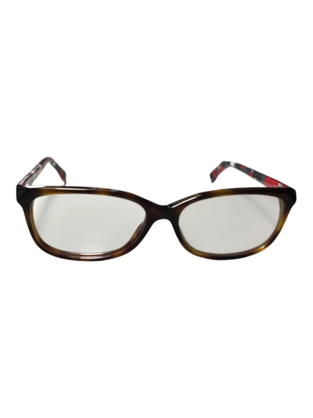 Fendi Roma Designer Eyeglass Frames Brown Tortoise Camo Temples w/ Case